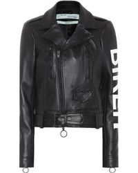 off white leather jacket womens