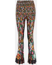 Sacai - Pantalones florales de tiro alto - Lyst