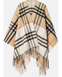 Burberry - Check Cashmere And Wool Shawl - Lyst