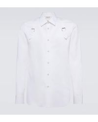 Alexander McQueen - Camicia Harness in popeline di cotone - Lyst