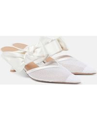 Malone Souliers - Marie 45 Bow-detail Mesh Mules - Lyst