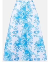 Emilia Wickstead - Hallie Floral Taffeta Maxi Skirt - Lyst