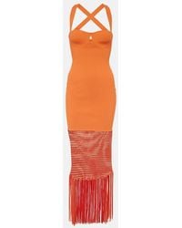 Galvan London - Fringed Midi Dress - Lyst