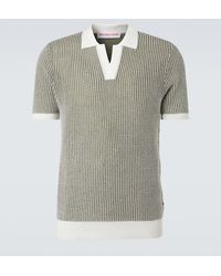 Orlebar Brown - Horton Crochet Cotton Polo Sweater - Lyst