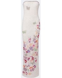 La Fuori - Bianca Moonlight Embellished Bustier Gown - Lyst