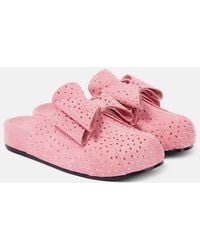 Mach & Mach - Verzierte Slippers Le Cadeau Aus Veloursleder - Lyst