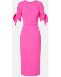 Carolina Herrera - Crepe Cocktail Dress - Lyst