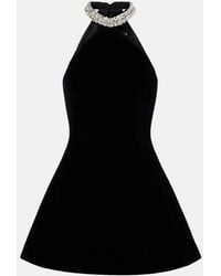David Koma - Crystal-Embellished Halterneck Minidress - Lyst