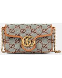 Gucci - GG Marmont Super Mini Canvas Shoulder Bag - Lyst