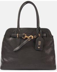 Miu Miu - Aventure Large Leather Tote Bag - Lyst