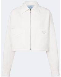 Prada - Cropped Denim Jacket - Lyst