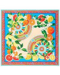 Dolce & Gabbana - Printed Silk Twill Scarf - Lyst