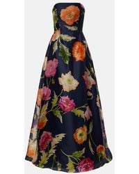 Carolina Herrera - Floral Silk Gown - Lyst