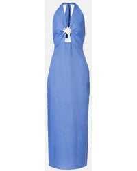 Cala De La Cruz - Orly Cutout Linen Maxi Dress - Lyst