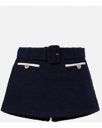 Self-Portrait - Belted Boucle Skort - Lyst