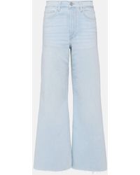 FRAME - Le Palazzo Cropped Wide-leg Jeans - Lyst