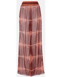 Johanna Ortiz - Printed Georgette Wide-Leg Pants - Lyst