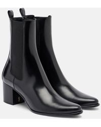 Saint Laurent - Jill 60 Leather Ankle Boots - Lyst