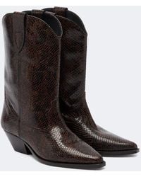 Isabel Marant - Duerto Snake-Effect Leather Cowboy Boots - Lyst