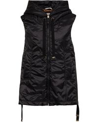 Perle sleeveless teddy coat look 47Max Mara in Lana di colore Nero Donna Abbigliamento da Giacche da Panciotti e gilet 