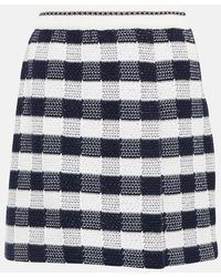 Thom Browne - Checked Jacquard Miniskirt - Lyst