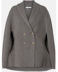 Max Mara - Agenzia Double-Breasted Virgin Wool Cape - Lyst