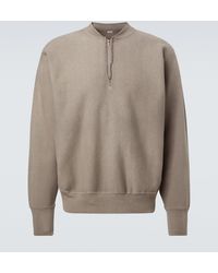 A.PRESSE - Vintage Cotton Jersey Half-Zip Sweatshirt - Lyst