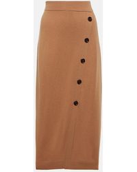 Jardin Des Orangers - Cashmere And Wool Midi Skirt - Lyst