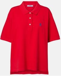 Prada - Logo Cotton Pique Polo Shirt - Lyst