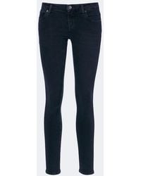 7 For All Mankind - Inkstone Low-Rise Skinny Jeans - Lyst
