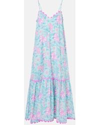 Juliet Dunn - Floral Cotton Midi Dress - Lyst