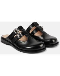 Loewe - Campo Buckled Leather Mules - Lyst