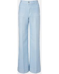 Victoria Beckham - Alina Mid-Rise Wide-Leg Jeans - Lyst