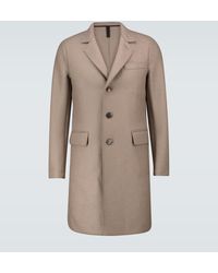 Harris Wharf London Manteau New Chester en laine vierge - Neutre