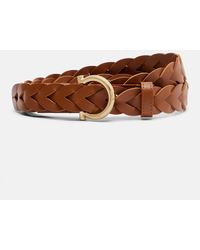 Ferragamo - Gancini Braided Leather Belt - Lyst