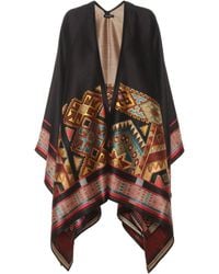 Etro Wool-blend Poncho - Multicolour