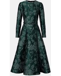 Emilia Wickstead - Capucine Floral Cloque Midi Dress - Lyst