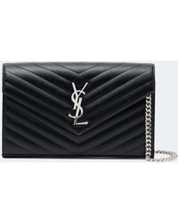 Saint Laurent - Cassandre Matelasse Leather Wallet On Chain - Lyst
