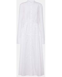 Jil Sander - Hemdblusenkleid Aus Baumwolle - Lyst