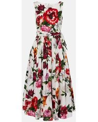 Dolce & Gabbana - Floral Printed Dress - Lyst