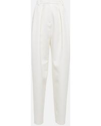 Magda Butrym - Silk And Wool Tapered Pants - Lyst