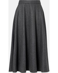 Max Mara - Jupe Midi Betulla En Laine - Lyst