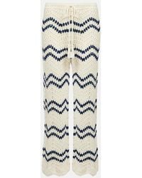 Anna Kosturova - Pantalones Anchos Nautical En Croche De Algodon - Lyst