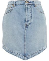 Alexandre Vauthier - Asymmetric Denim Miniskirt - Lyst