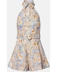 Zimmermann - Daylight Printed Linen Romper - Lyst