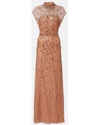 Jenny Packham - Crystal Drop Embellished Gown - Lyst