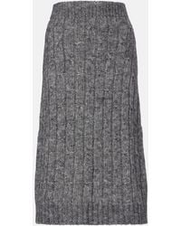 Max Mara - Otello Cotton And Wool-Blend Midi Skirt - Lyst