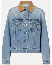 Rohe - Suede-Trimmed Denim Jacket - Lyst