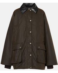 Miu Miu - Oversize-Jacke Aus Baumwoll-Canvas - Lyst