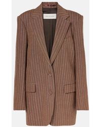Dries Van Noten - Striped Linen-Blend Blazer - Lyst